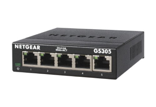 NETGEAR GS305 Unmanaged L2 Gigabit Ethernet (10/100/1000) Black