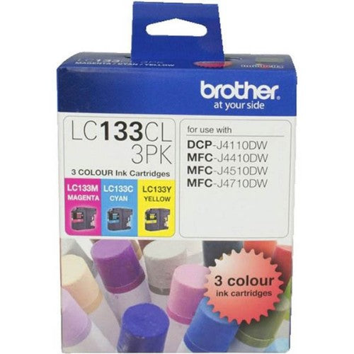 Brother LC-133CL3PK ink cartridge 3 pc(s) Original Cyan, Magenta, Yellow