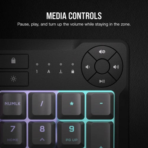 Corsair K55 CORE RGB keyboard Gaming USB QWERTY US International Grey