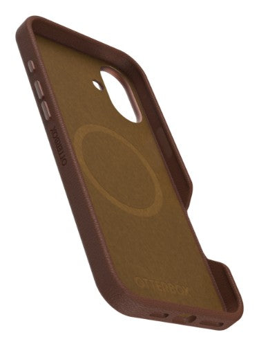 OtterBox Symmetry Series Cactus Leather for MagSafe for iPhone 16 Plus, Rich Adobe