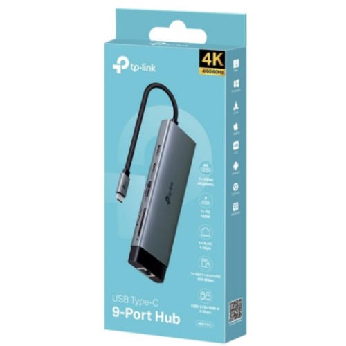TP-Link UH9120C interface hub USB 3.2 Gen 1 (3.1 Gen 1) Type-C 5000 Mbit/s