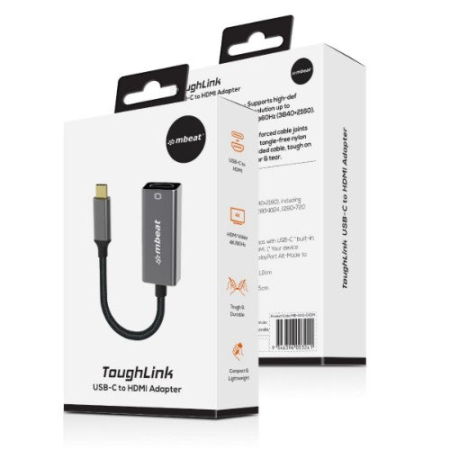 MBeat MB-XAD-CHDM video cable adapter 0.15 m HDMI Type A (Standard) USB Type-C Grey