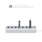 MBeat MB-HUB768 interface hub USB 3.2 Gen 1 (3.1 Gen 1) Type-A 5000 Mbit/s Stainless steel