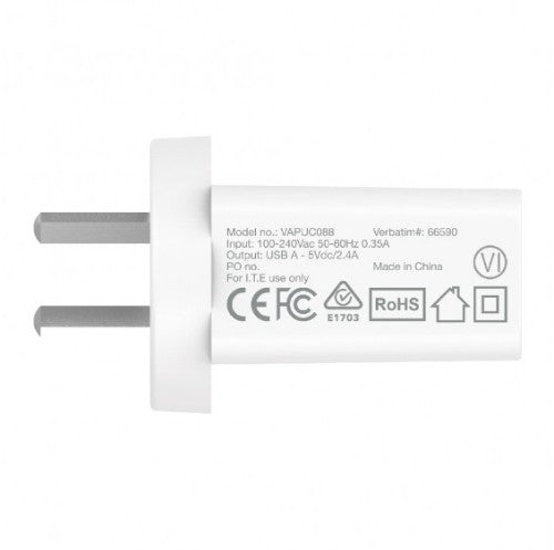 Verbatim 66590 mobile device charger White Indoor