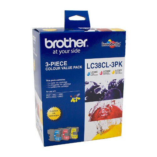 Brother LC38CL3PK ink cartridge 3 pc(s) Original Cyan, Magenta, Yellow