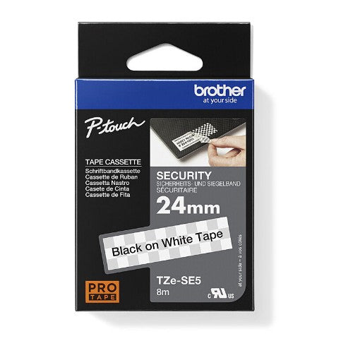 Brother TZE-SE5 label-making tape Black on white TZ/TZe
