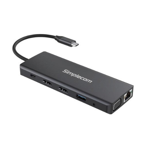 Simplecom CHN612 notebook dock/port replicator USB 3.2 Gen 1 (3.1 Gen 1) Type-C Black
