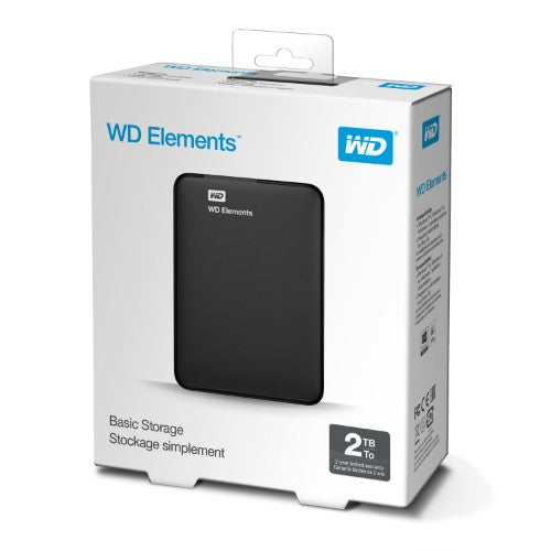 Western Digital Elements Portable external hard drive 2 TB 5400 RPM 2.5" Micro-USB B 3.2 Gen 2 (3.1 Gen 2) Black