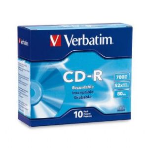 Verbatim CD-R 80MIN 700MB 52X Branded 10pk Slim Case 10 pc(s)