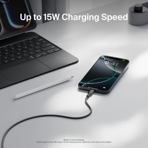 Belkin CAB022FQ1MBK USB cable USB 2.0 1 m USB A USB C Black