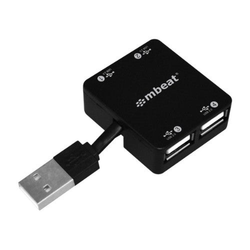 MBeat USB-UPH110K interface hub USB 2.0 480 Mbit/s Black