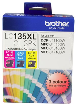 Brother LC135XLCL3PK ink cartridge 3 pc(s) Original Cyan, Magenta, Yellow