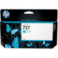 HP 727 130-ml Cyan DesignJet Ink Cartridge