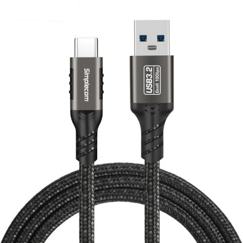 Simplecom CAU520 USB cable USB 3.2 Gen 2 (3.1 Gen 2) 2 m USB C USB A Black