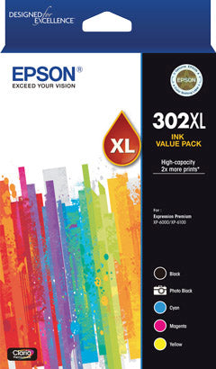 Epson 302XL ink cartridge Black, Cyan, Magenta, Photo black, Yellow