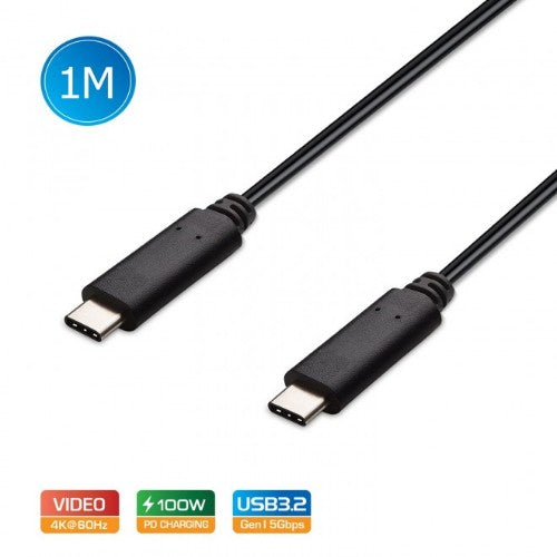 Simplecom CA512 USB cable USB 3.2 Gen 2 (3.1 Gen 2) 1 m USB C Black