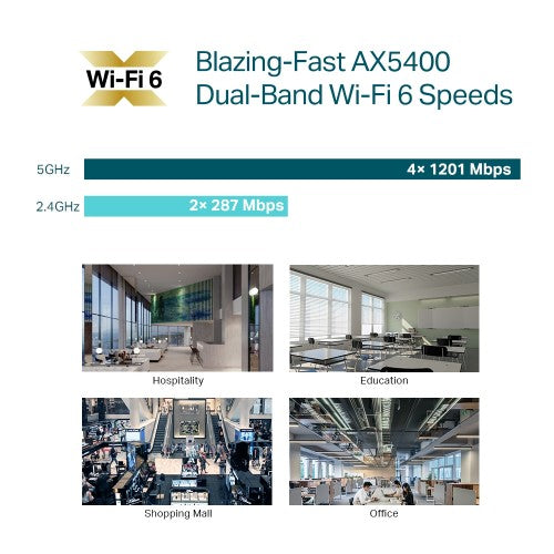 TP-Link Omada AX5400 Multi-Gigabit Ceiling Mount WiFi 6 Access Point