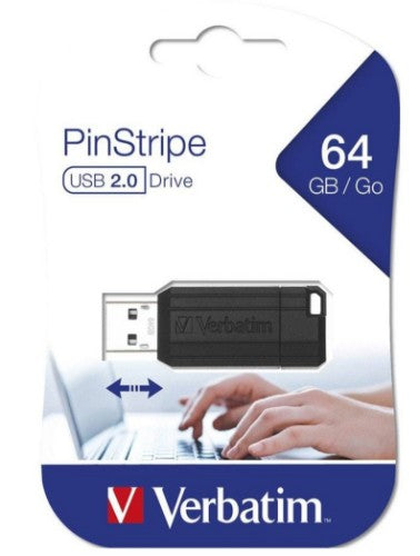 Verbatim PinStripe - USB Drive 64 GB - Black