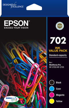 Epson 702 ink cartridge Standard Yield Black, Cyan, Magenta, Yellow
