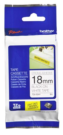 Brother TZE-S241 label-making tape Black on white TZ