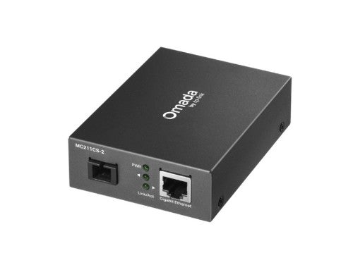 TP-Link Omada MC211CS-2 network media converter 1000 Mbit/s 1310 nm Single-mode Black