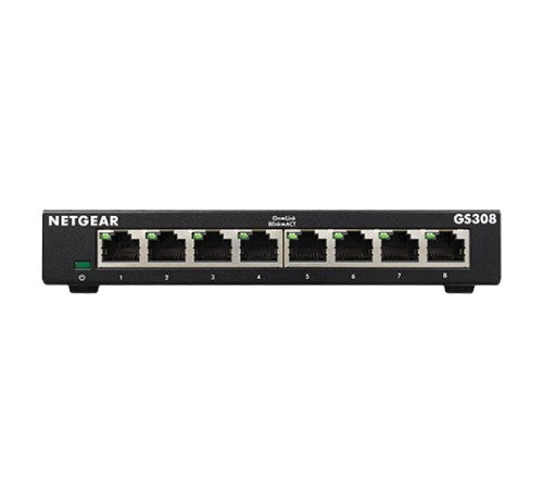 NETGEAR GS308 Unmanaged L2 Gigabit Ethernet (10/100/1000) Black
