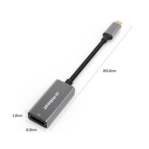 MBeat MB-XAD-CDP video cable adapter 15 m USB Type-C DisplayPort Black, Silver