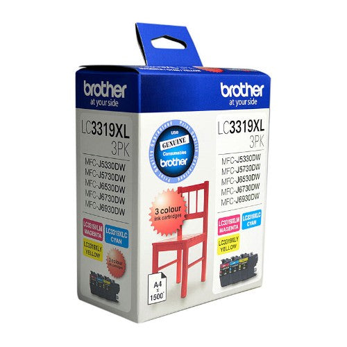 Brother LC3319XL ink cartridge 3 pc(s) Original Cyan, Magenta, Yellow