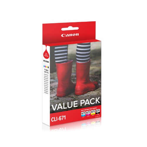 Canon CLI671VP ink cartridge 4 pc(s) Original Black, Cyan, Magenta, Yellow