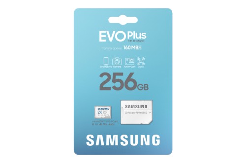 Samsung Micro SD Card 256GB EVO PLUS/w Adapter SDXC Class 10