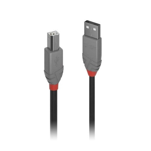 Lindy 10m USB 2.0 Type A to B Cable, Anthra Line
