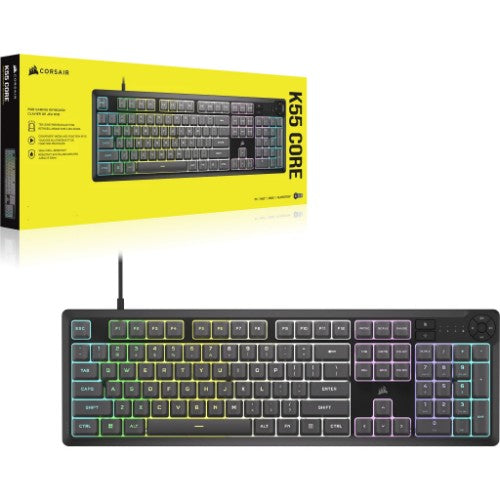 Corsair K55 CORE RGB keyboard Gaming USB QWERTY US International Grey