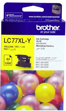 Brother LC77XLY ink cartridge 1 pc(s) Original High (XL) Yield Yellow