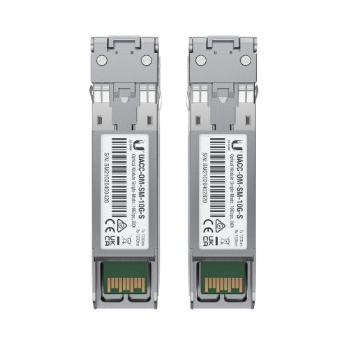 Ubiquiti UACC-OM-SM-10G-S-2 network transceiver module Fiber optic 10000 Mbit/s