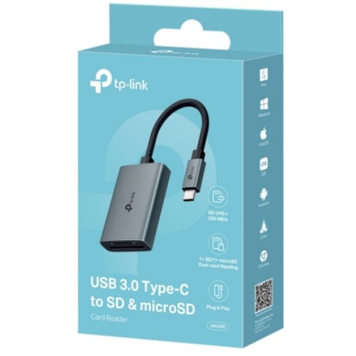 TP-Link UA430C card reader USB 3.2 Gen 1 (3.1 Gen 1) Type-C Grey
