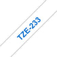 Brother TZE-233 label-making tape Blue on white