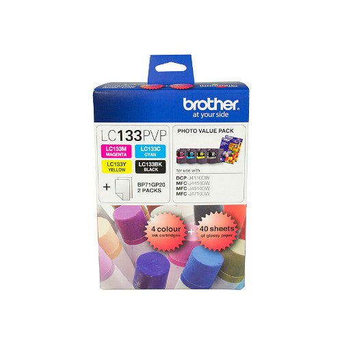 Brother LC133PVP ink cartridge 4 pc(s) Original Black, Cyan, Magenta, Yellow