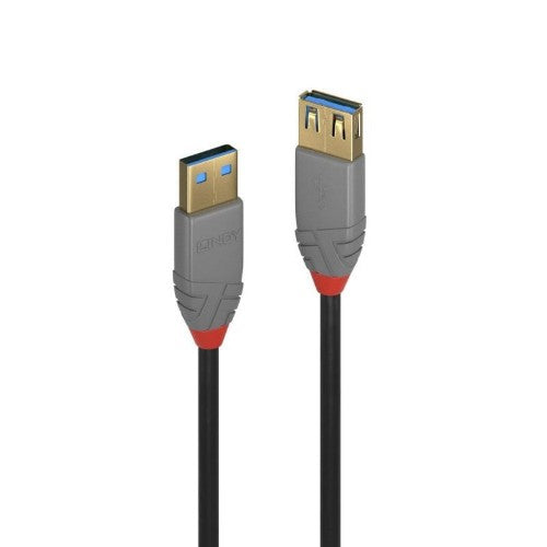 Lindy 1m USB 3.2 Type A Extension Cable, 5Gbps, Anthra Line