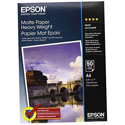 Epson Matte Paper Heavy Weight - A4 - 50 Sheets