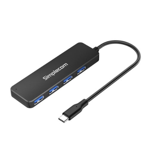 Simplecom CH340 interface hub USB 3.2 Gen 1 (3.1 Gen 1) Type-C 5000 Mbit/s Black