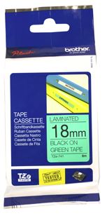 Brother TZE-741 label-making tape Black on green TZ