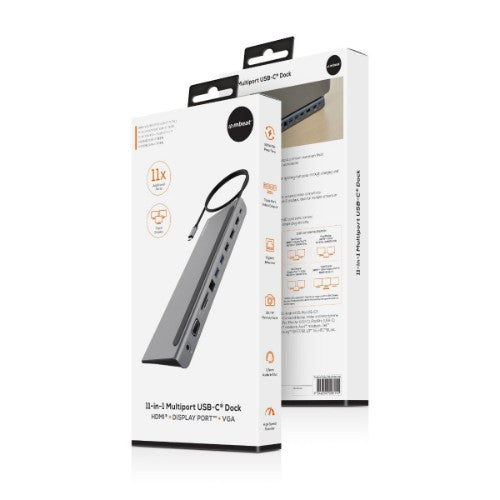 MBeat 11-in-1 Multiport Wired USB 3.2 Gen 1 (3.1 Gen 1) Type-C Aluminium