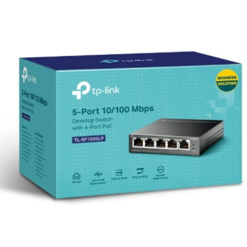 TP-Link 5-Port 10/100Mbps Desktop Switch with 4-Port PoE