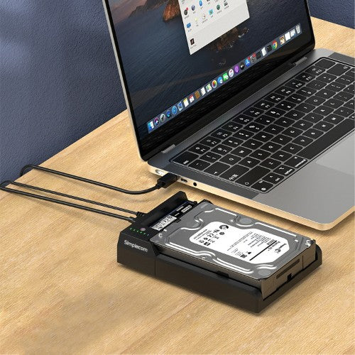 Simplecom SD570 storage drive docking station USB 3.2 Gen 2 (3.1 Gen 2) Type-C Black