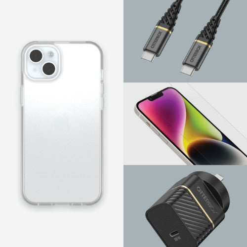 OtterBox React Series for iPhone 15 Plus, Clear