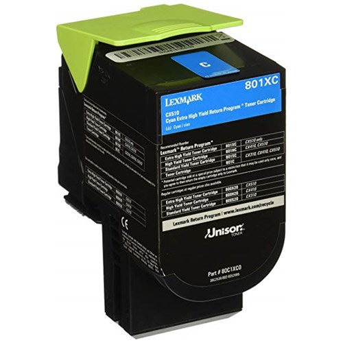 Lexmark 78C6XCE toner cartridge 1 pc(s) Cyan