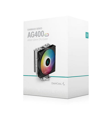 DeepCool AG400 ARGB Processor Air cooler 12 cm Black, Metallic 1 pc(s)