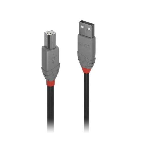Lindy 7.5m USB 2.0 Type A to B Cable, Anthra Line