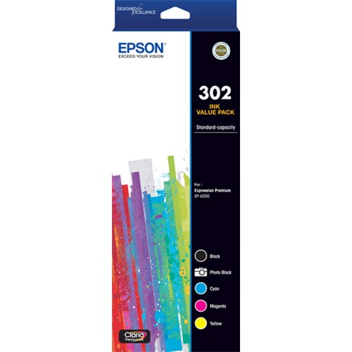 Epson 302 ink cartridge Standard Yield Black, Cyan, Magenta, Photo black, Yellow