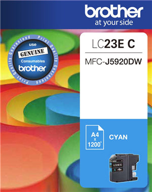 Brother LC23E Cyan Ink Cart ink cartridge 1 pc(s) Original High (XL) Yield